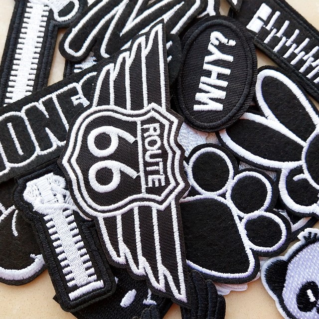 Black White Iron Patches, Stickers White Clothes